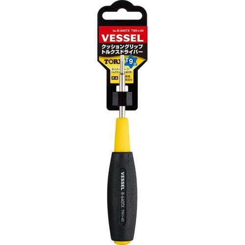 Tua vít Torx tay cầm đệm VESSEL No.B-640TX (T9H x 40) 123565 Tua vít Torx tay cầm đệm VESSEL No.B-640TX (T9H x 40) 123565