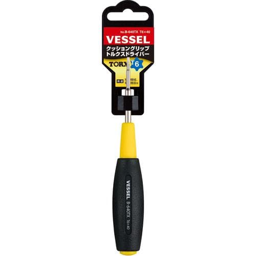 Tua vít Torx tay cầm đệm VESSEL No.B-640TX (T6 x 40) 123562 Tua vít Torx tay cầm đệm VESSEL No.B-640TX (T6 x 40) 123562