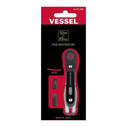 Tua vít bánh cóc mini dạng góc VESSEL No.TD-23B 251430 Tua vít bánh cóc mini dạng góc VESSEL No.TD-23B 251430