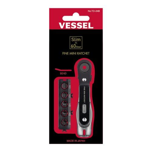 Tua vít bánh cóc mini dạng góc VESSEL No.TD-24B 251431 Tua vít bánh cóc mini dạng góc VESSEL No.TD-24B 251431