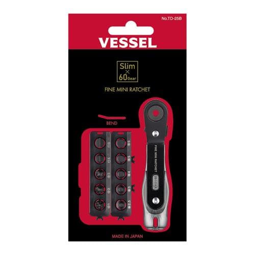 Tua vít bánh cóc mini dạng góc VESSEL No.TD-25B 251432 Tua vít bánh cóc mini dạng góc VESSEL No.TD-25B 251432
