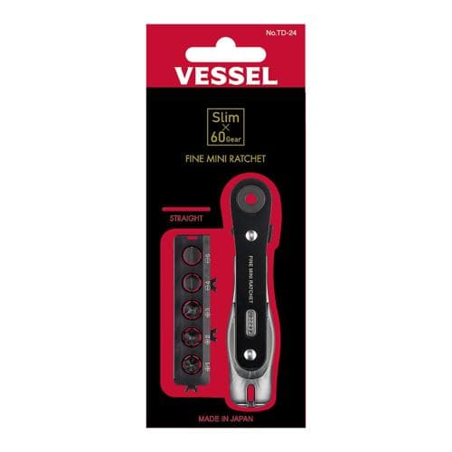 Tua vít bánh cóc mini dạng thẳng VESSEL No.TD-24 251427 Tua vít bánh cóc mini dạng thẳng VESSEL No.TD-24 251427
