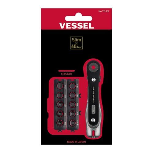 Tua vít bánh cóc mini dạng thẳng VESSEL No.TD-25 251428 Tua vít bánh cóc mini dạng thẳng VESSEL No.TD-25 251428